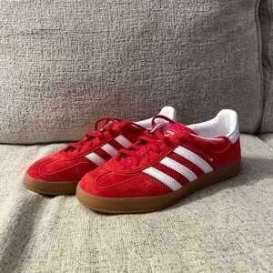 Adidas Women’s Red Gazelle Indoor Sneakers | Size US 7W - 6M | Scarlet Gum